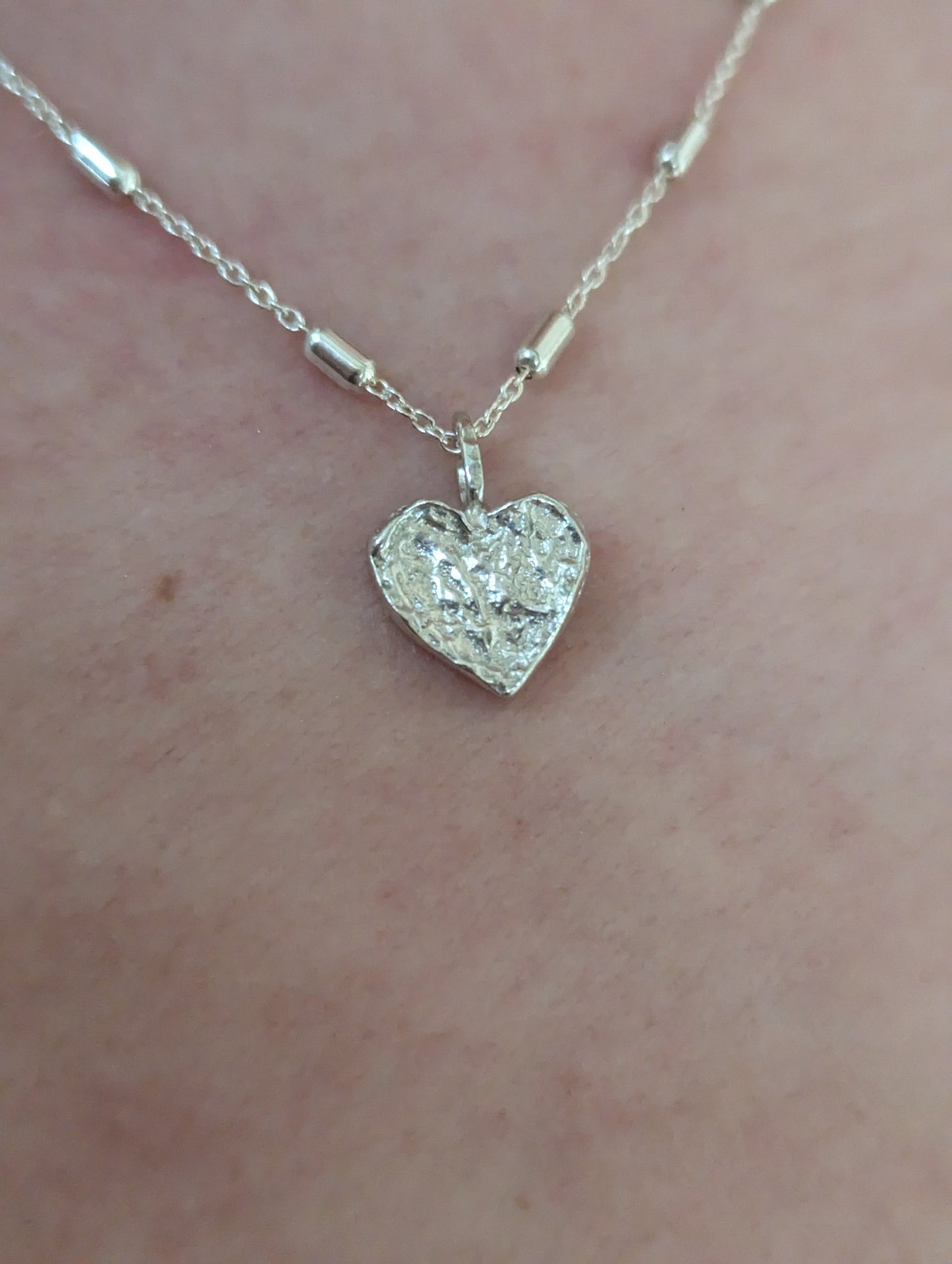 Sterling Silver Handmade ‘Melting Heart’ Pendant
