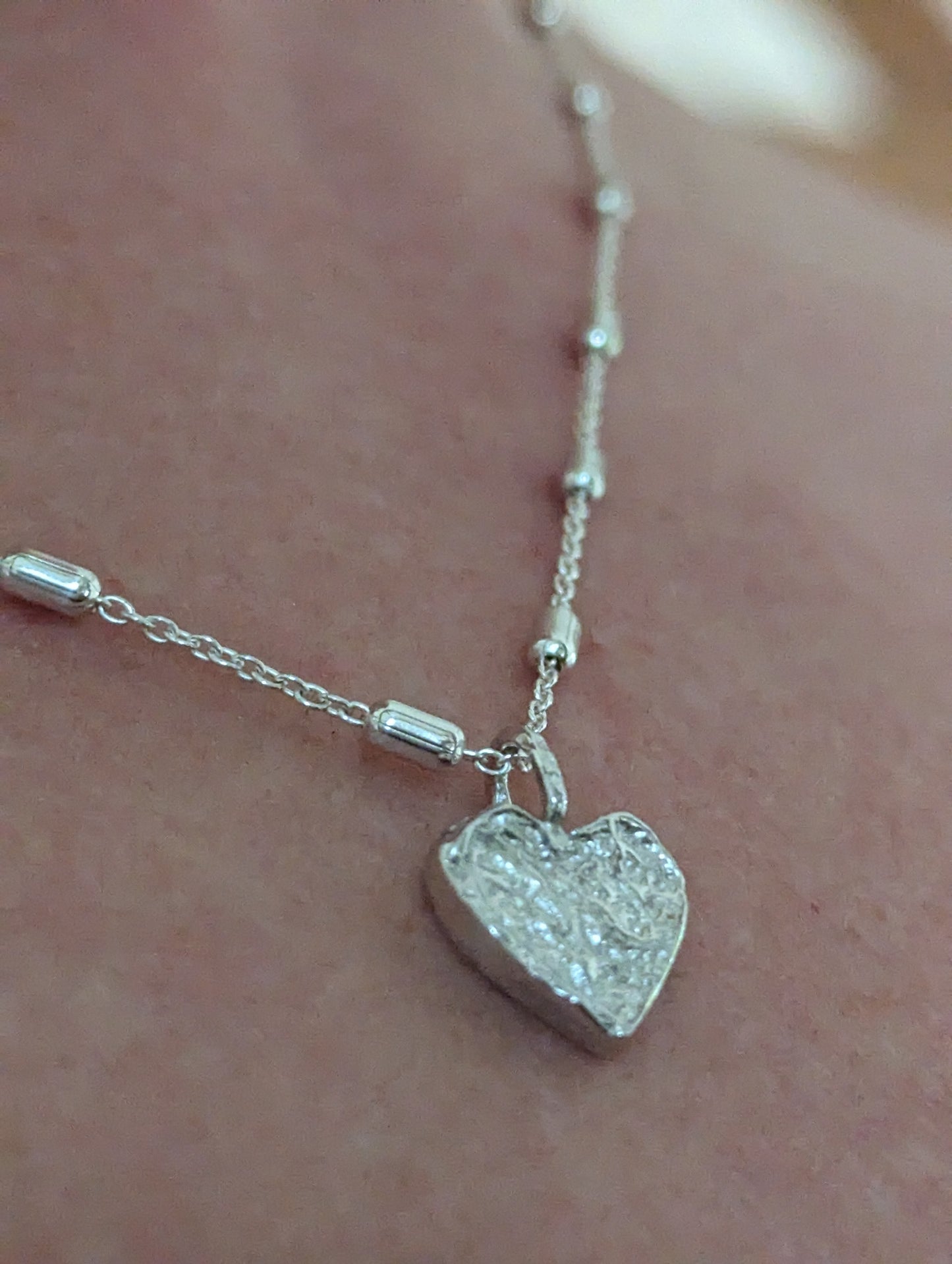 Sterling Silver Handmade ‘Melting Heart’ Pendant