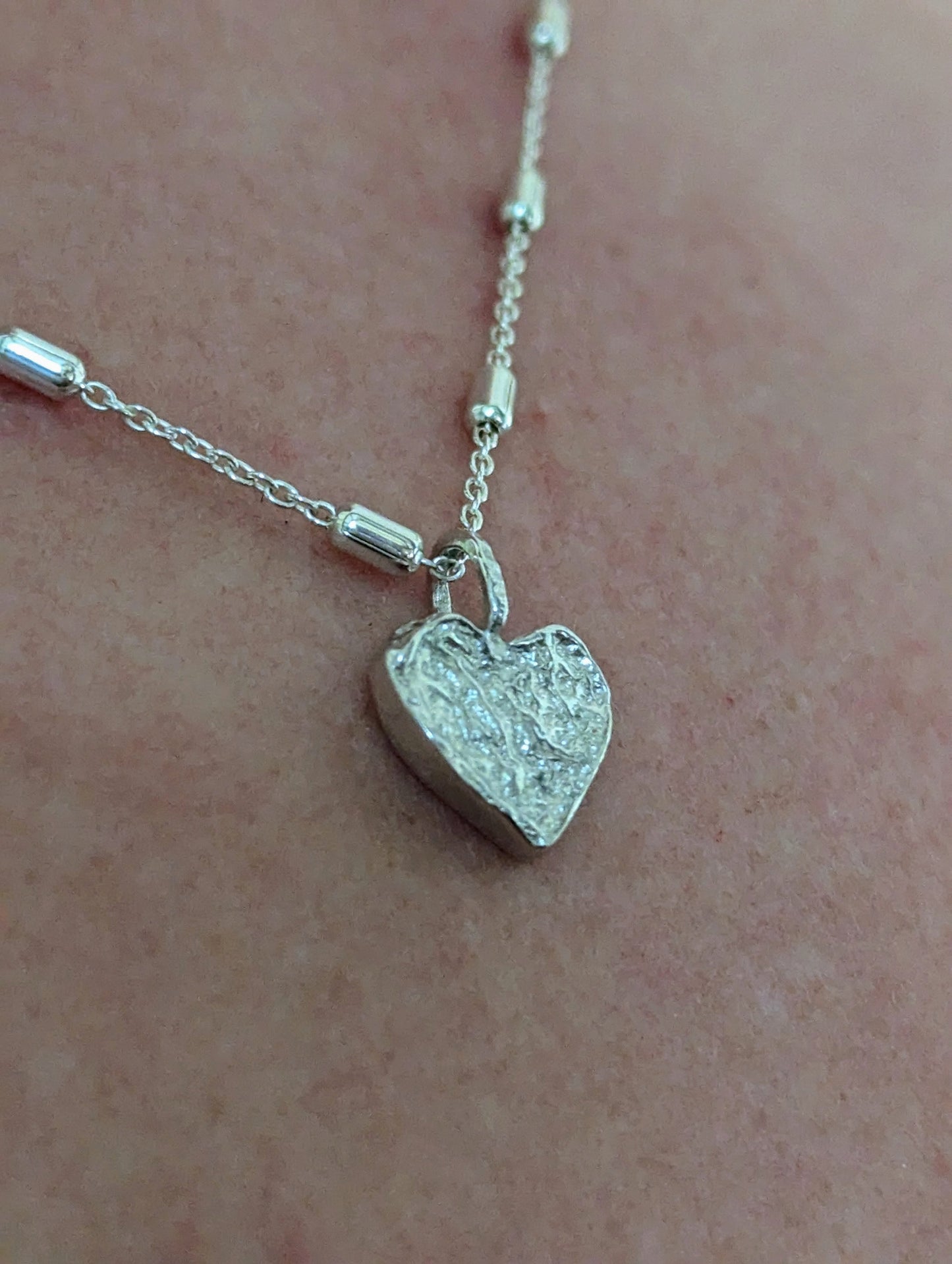 Sterling Silver Handmade ‘Melting Heart’ Pendant