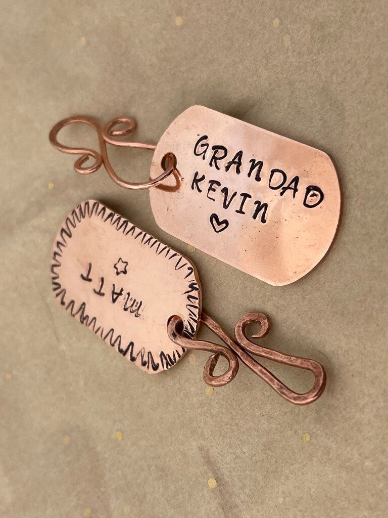 Personalised copper Keyring-Handmade