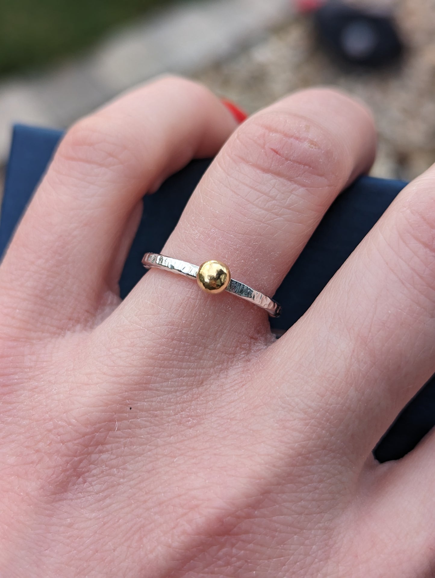 18ct Recycled Gold Blob ring