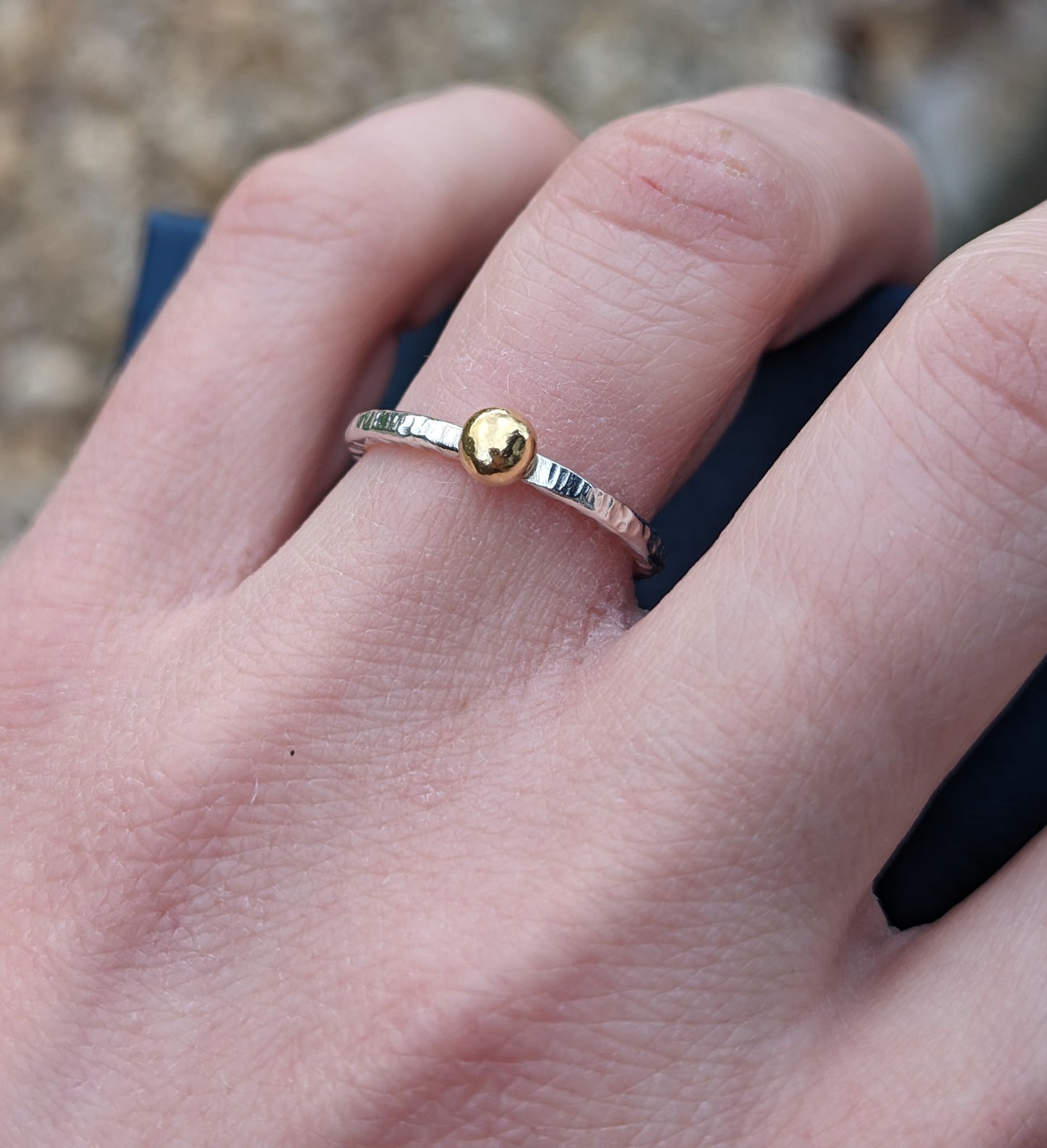 18ct Recycled Gold Blob ring