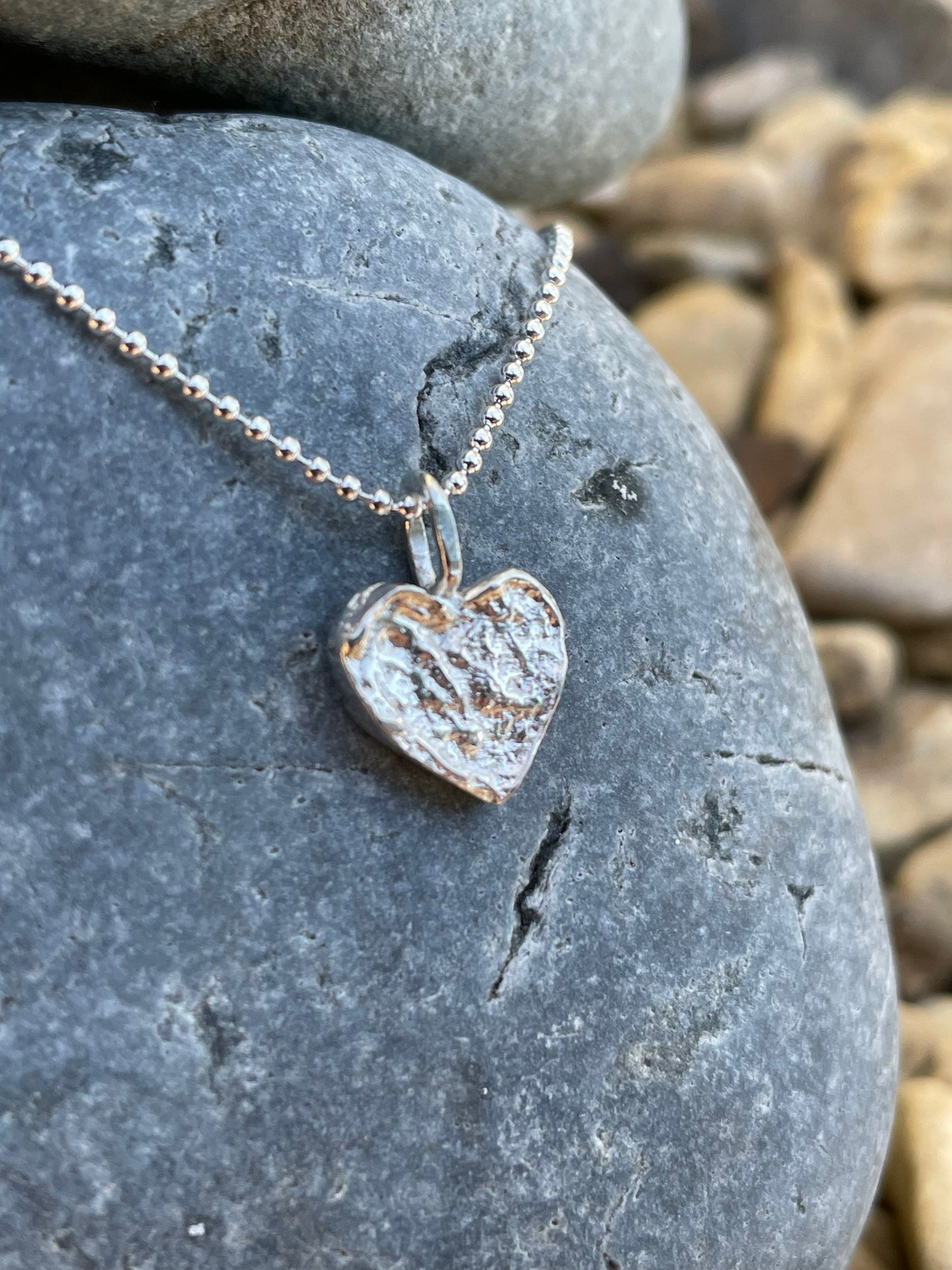 Sterling Silver Handmade ‘Melting Heart’ Pendant