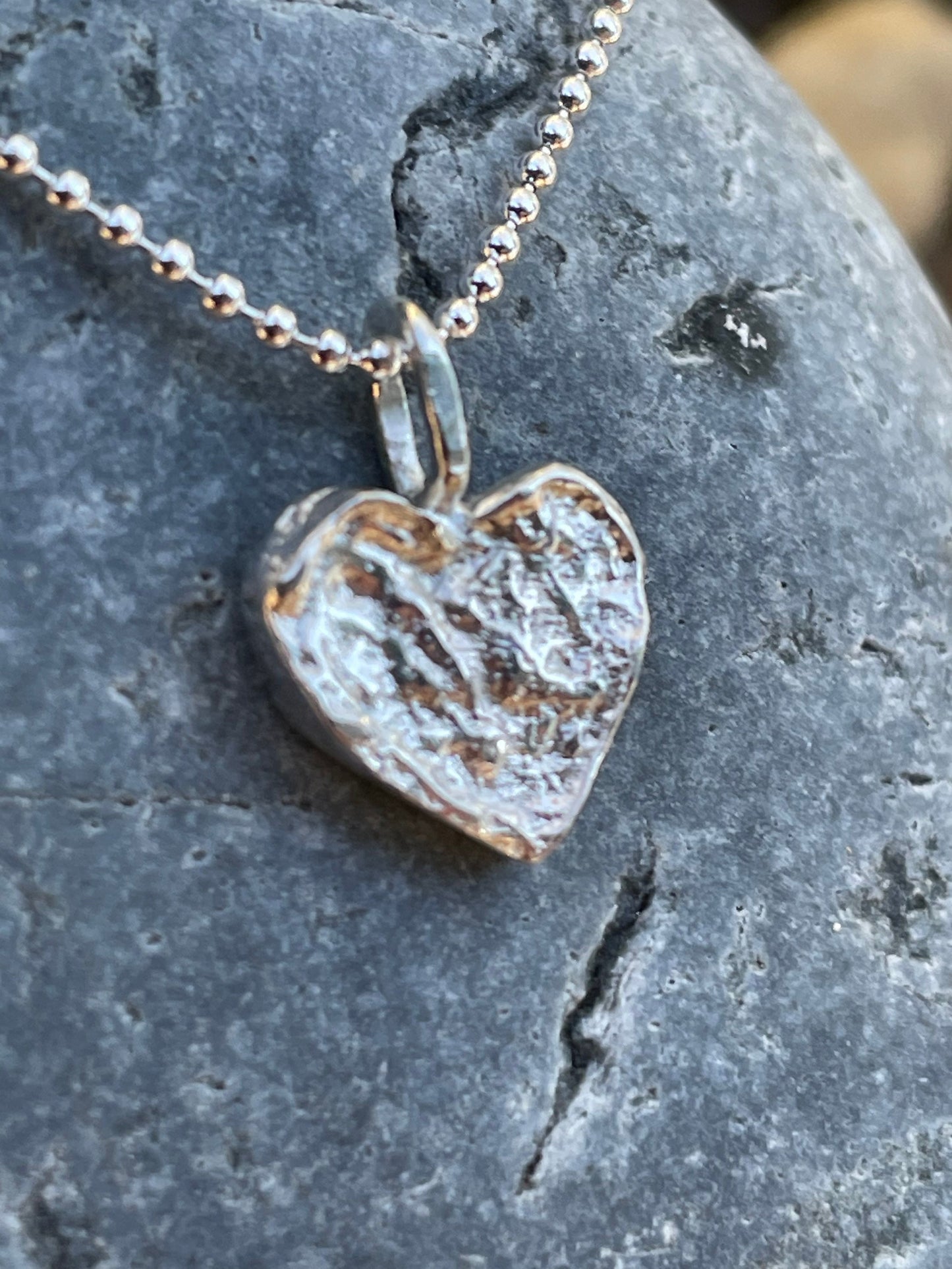 Sterling Silver Handmade ‘Melting Heart’ Pendant