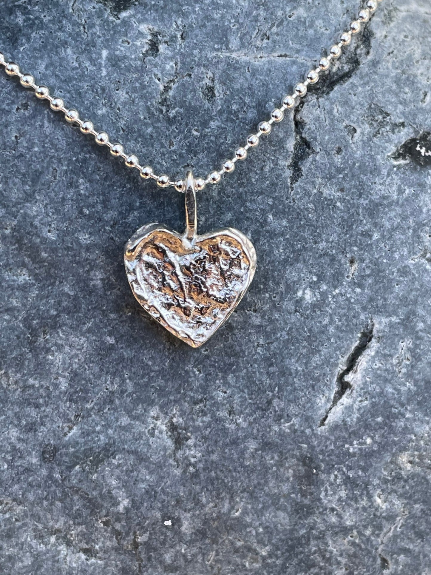 Sterling Silver Handmade ‘Melting Heart’ Pendant