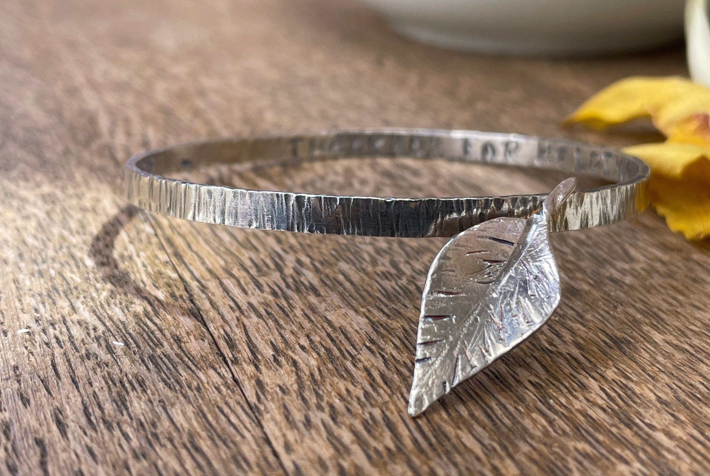 Silver hotsell bangle personalised